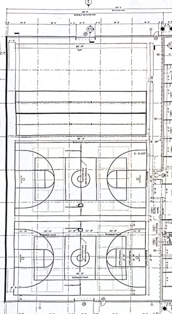 Precision Athletics Indoor Sports Complex Drawing